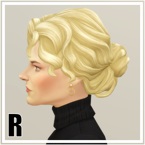 The Sims 4 Curly Bun Hair 1.93.129 Download on ModfouU.com