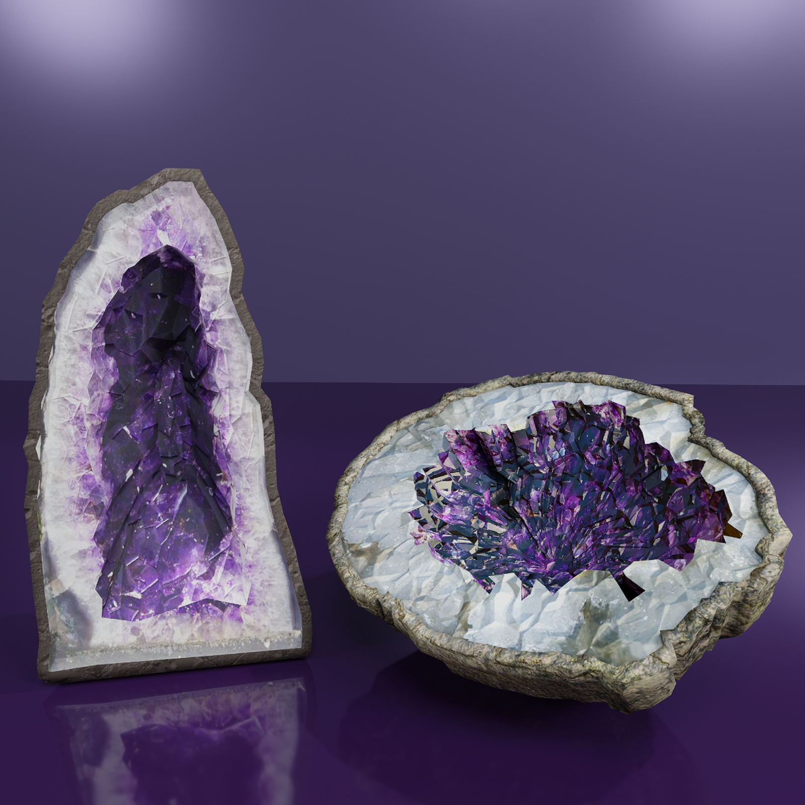 Deco Amethyst Crystal Geodes logo