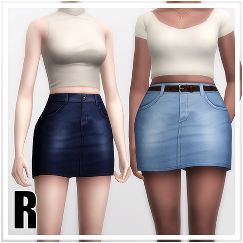 Download High-rise Denim Skirts 2017 - The Sims 4 Mods - CurseForge