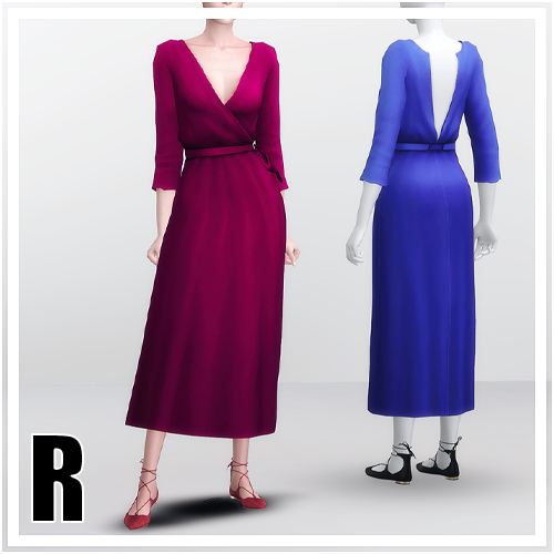 Wrap Robe Dress 2017 - Create a Sim - The Sims 4 - CurseForge