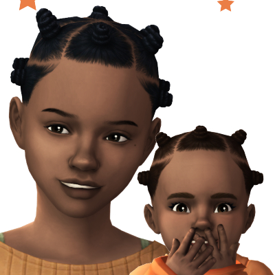Smaller Bantu Knots For Kids & Toddlers - The Sims 4 Create a Sim ...