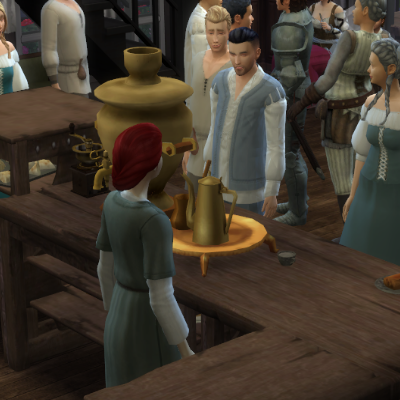 Hot beverages for the historical sims logo
