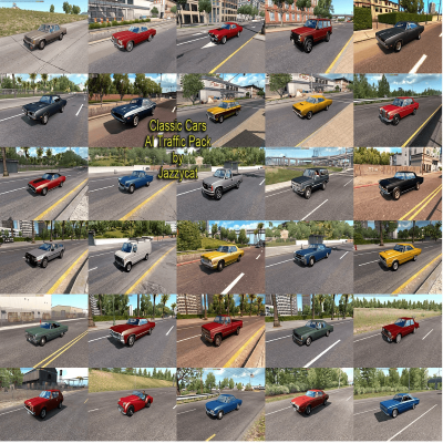 CLASSIC CARS AI TRAFFIC PACK BY JAZZYCAT 6 - American Truck Simulator ...