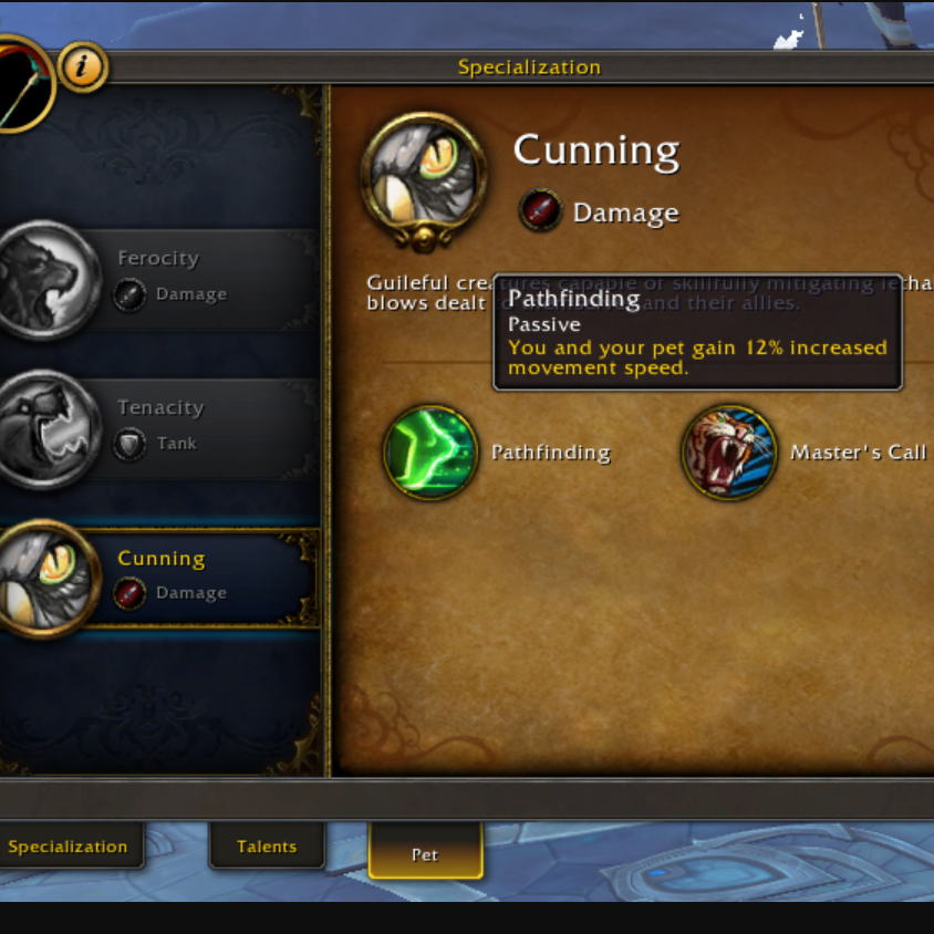 DF Pet Specialization Tab - World of Warcraft Addons - CurseForge