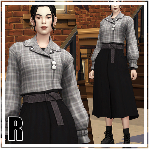 Download Rowan Jacket & Skirt Set (Female) - Autumn City - The Sims 4 ...