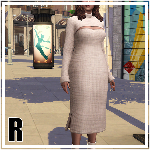 Zarina Knit Dress - Autumn City - The Sims 4 Create A Sim - Curseforge