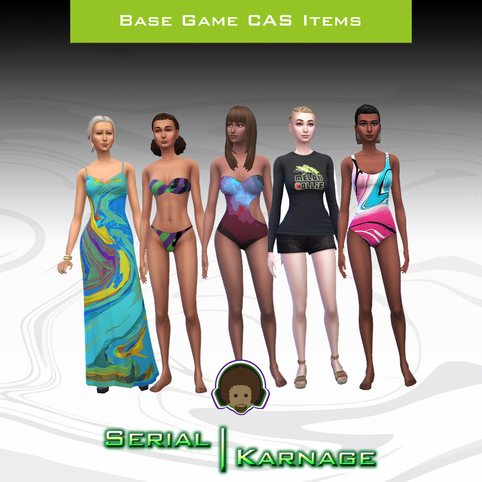 Serial Karnage Base Game CAS Swatches logo