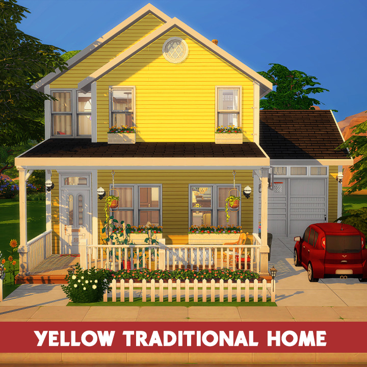 Yellow Traditional Home The Sims 4 Rooms Lots Curseforge 5212