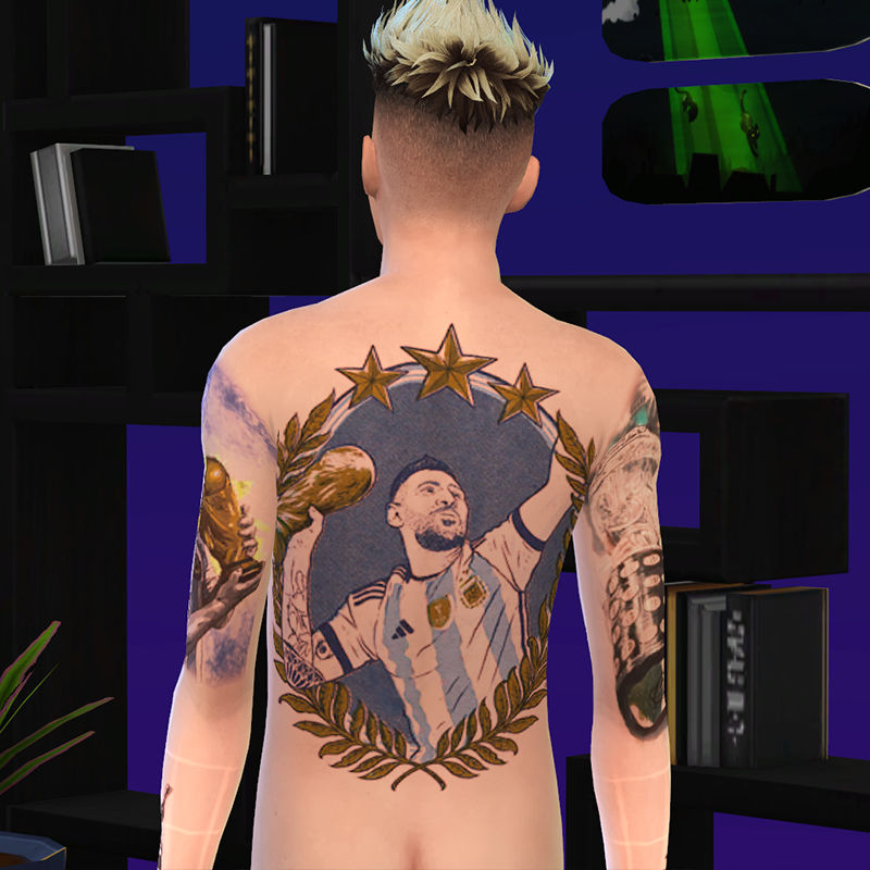 Argentina Full body tattoo - Screenshots - The Sims 4 Create a Sim