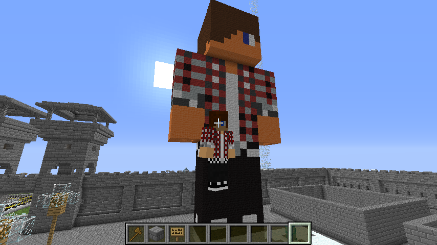 Made a statue of my skin. Each pixel represents one block within