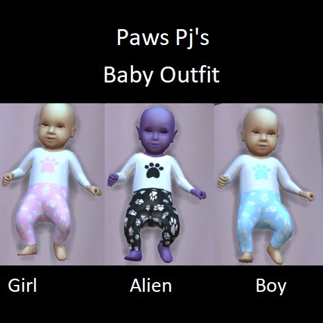 Paws Pj's baby outfit - Mods - The Sims 4 - CurseForge