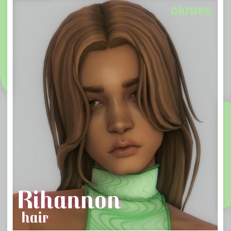 Rihannon Hair Okruee The Sims 4 Create A Sim CurseForge