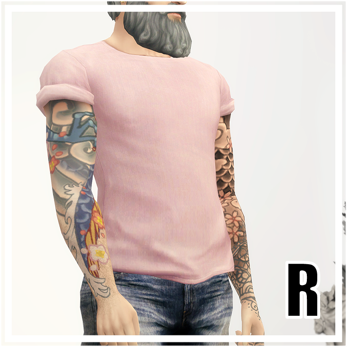 Rolled Up T-Shirt SS19 M - The Sims 4 Create a Sim - CurseForge