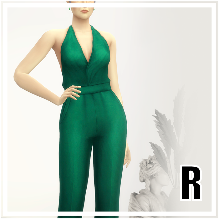 Halterneck Jumpsuit SS19 - The Sims 4 Create a Sim - CurseForge