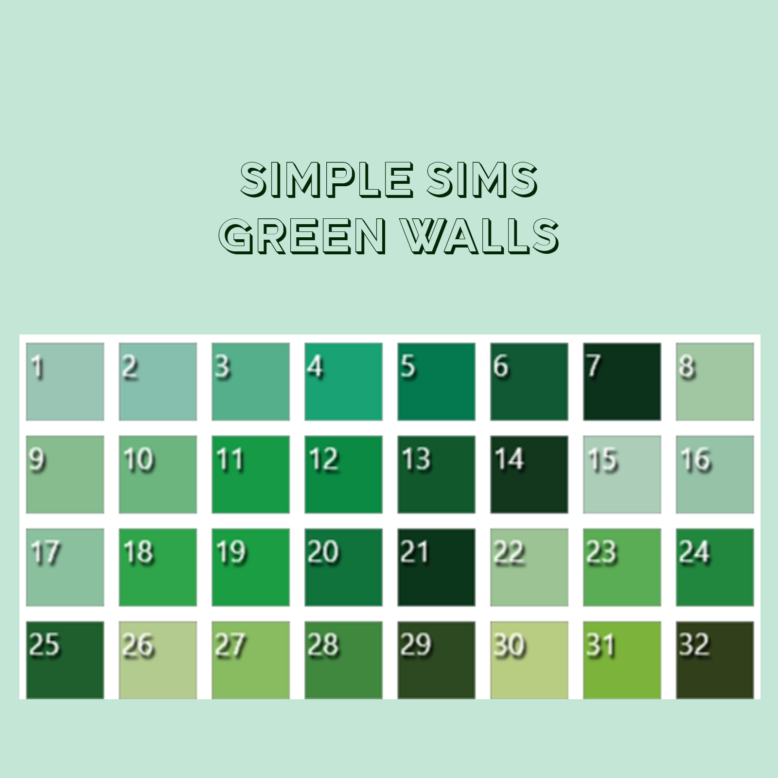 SS Green Walls The Sims 4 Build / Buy