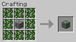 minecraft mossy stone brick recipe