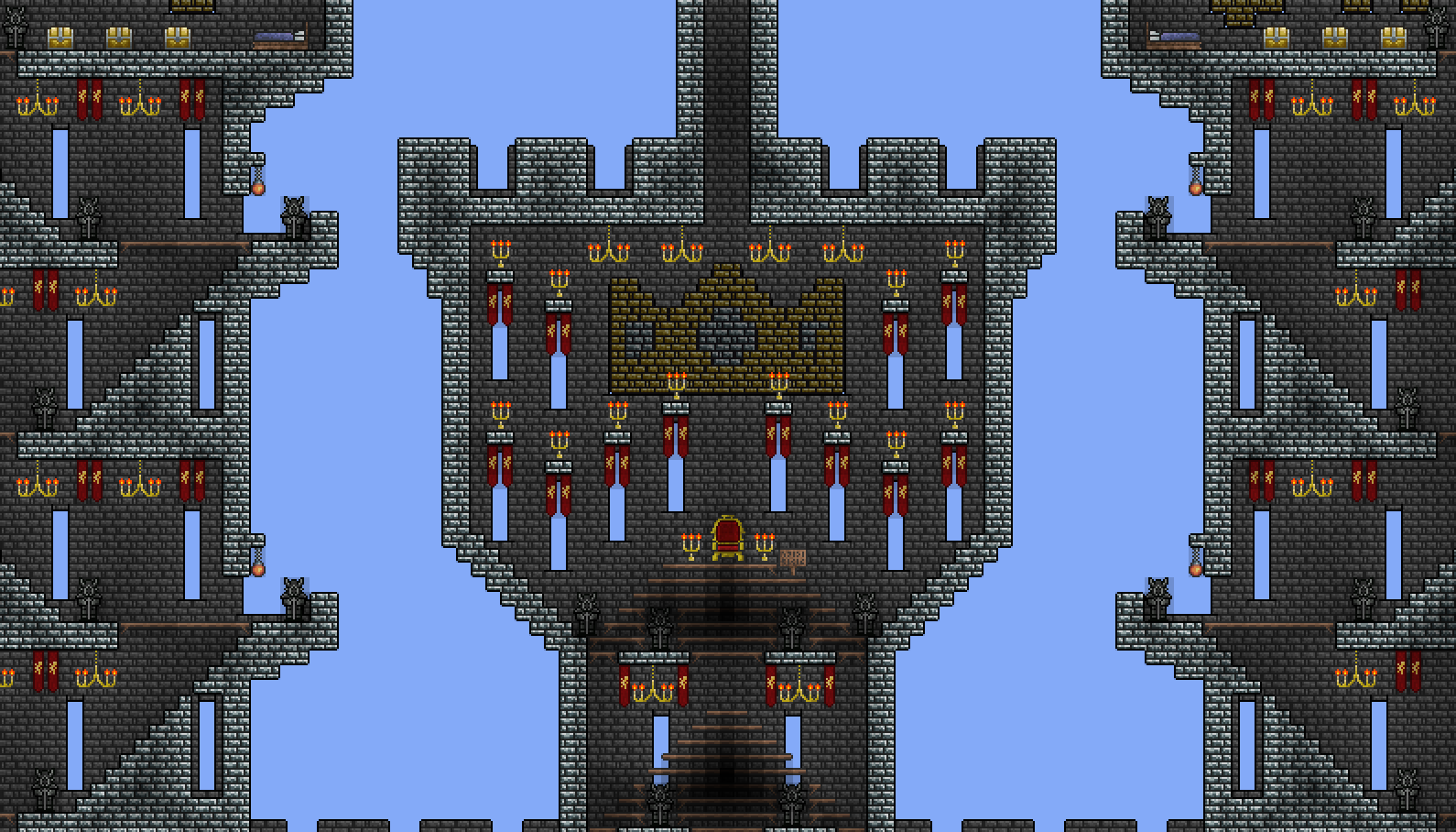 Updates and map for those who asked for a download to my personal endgame  castle! (link in post) : r/Terraria