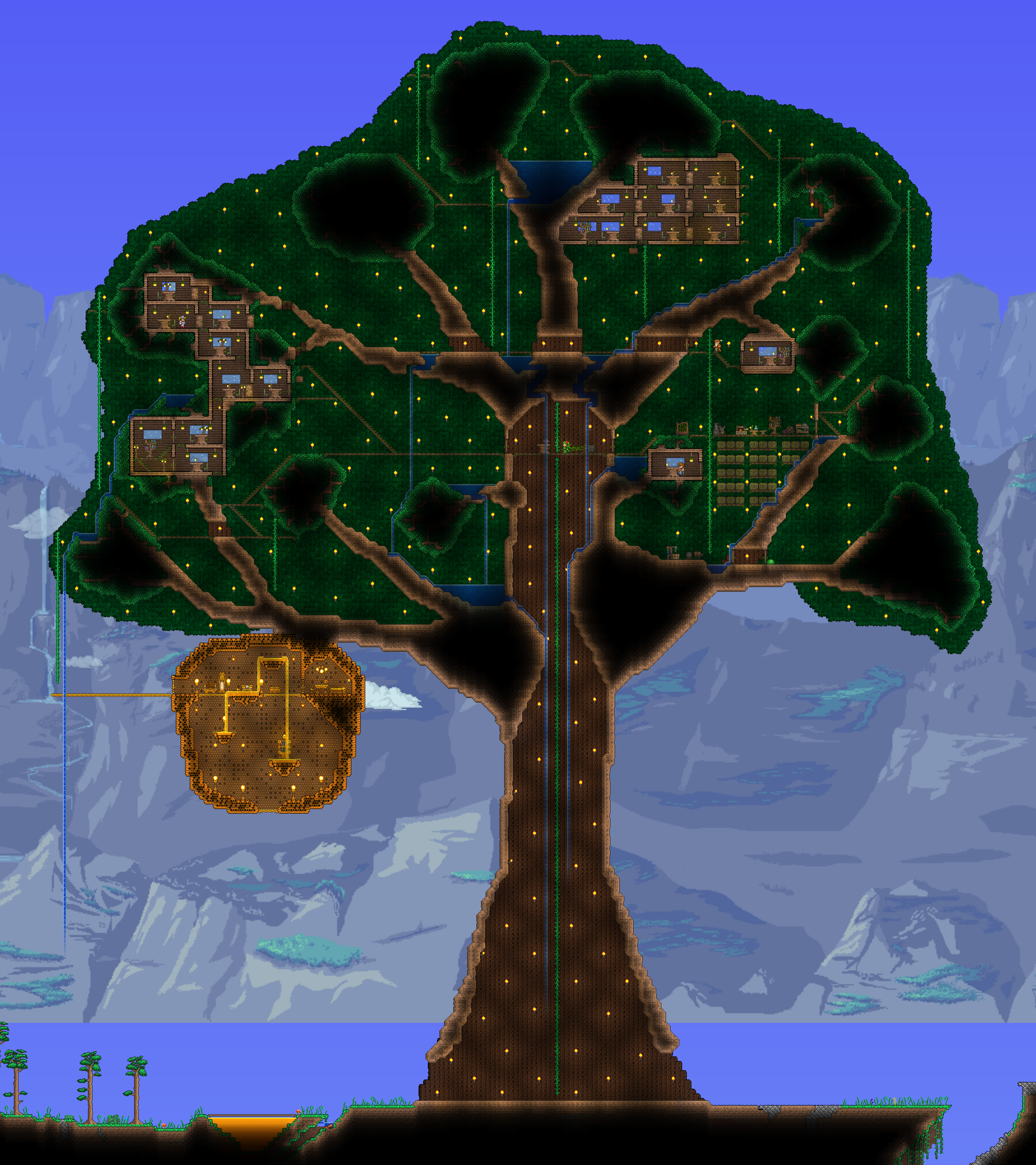 Terraria house tree фото 39