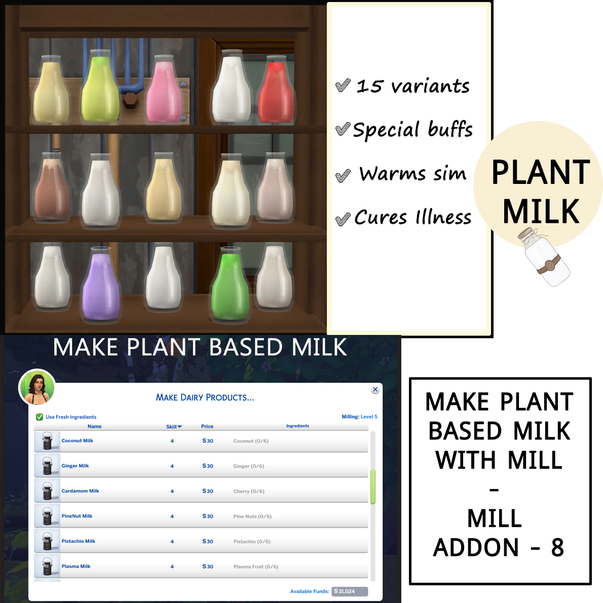 Plant Milk Crafting The Sims 4 Mods Curseforge