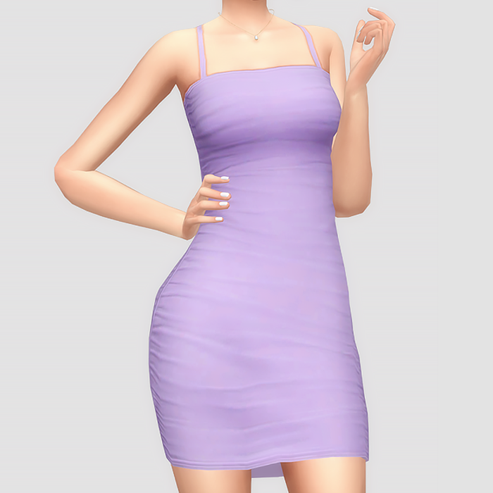 Bodycon Ruched Dress Female The Sims 4 Create A Sim Curseforge