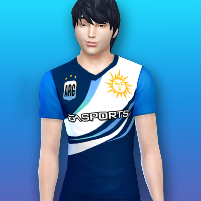 Fantasy Argentina shirt by ... - Create a Sim - The Sims 4 - CurseForge