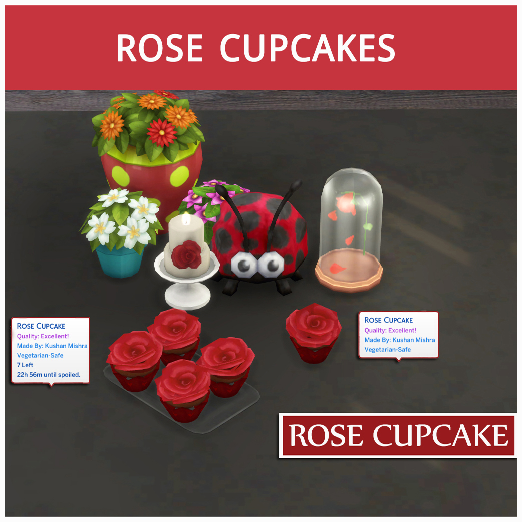 Rose Cupcakes The Sims 4 Mods