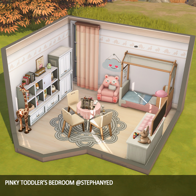 Pinky Toddler's Bedroom (No CC) - The Sims 4 Rooms / Lots - CurseForge