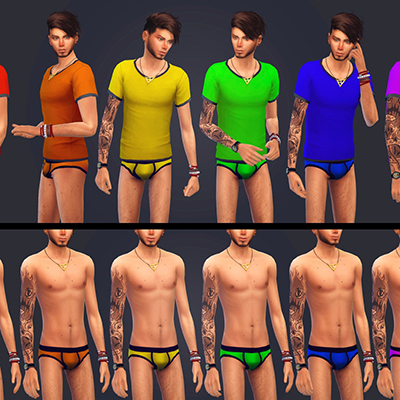 Pride underwear for guys - The Sims 4 Create a Sim - CurseForge