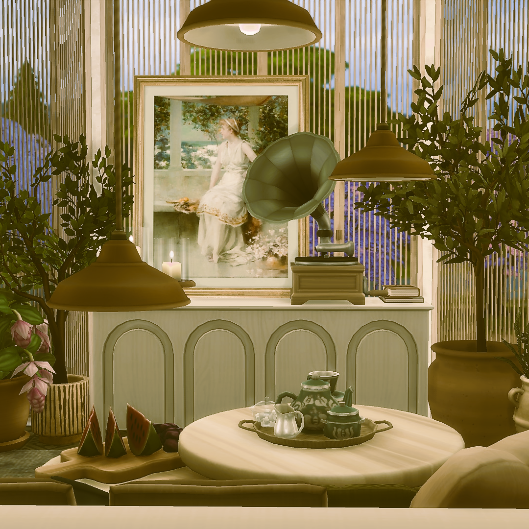 Mediterranean Style Sunroom The Sims 4 Rooms / Lots