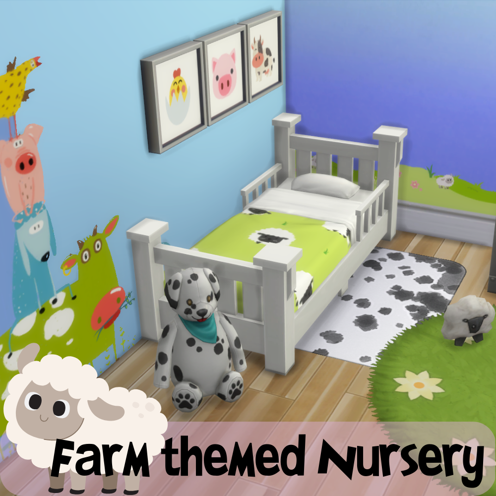 Farm themed Nursery Set with Toddler Bed The Sims 4 Build / Buy
