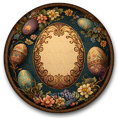 Easter Eggs Round Dance Rug #2 Samtuse963 logo