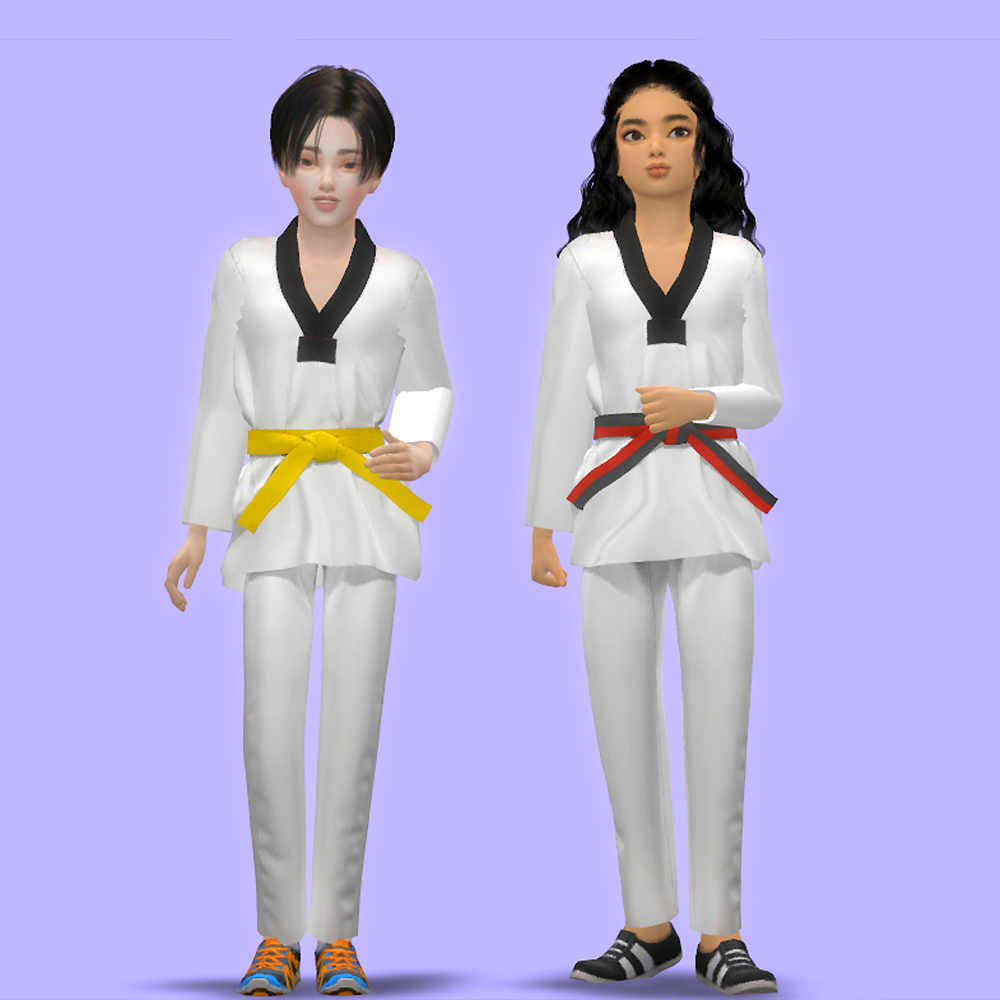 Taekwondo Outfit Cu The Sims 4 Create A Sim Curseforge