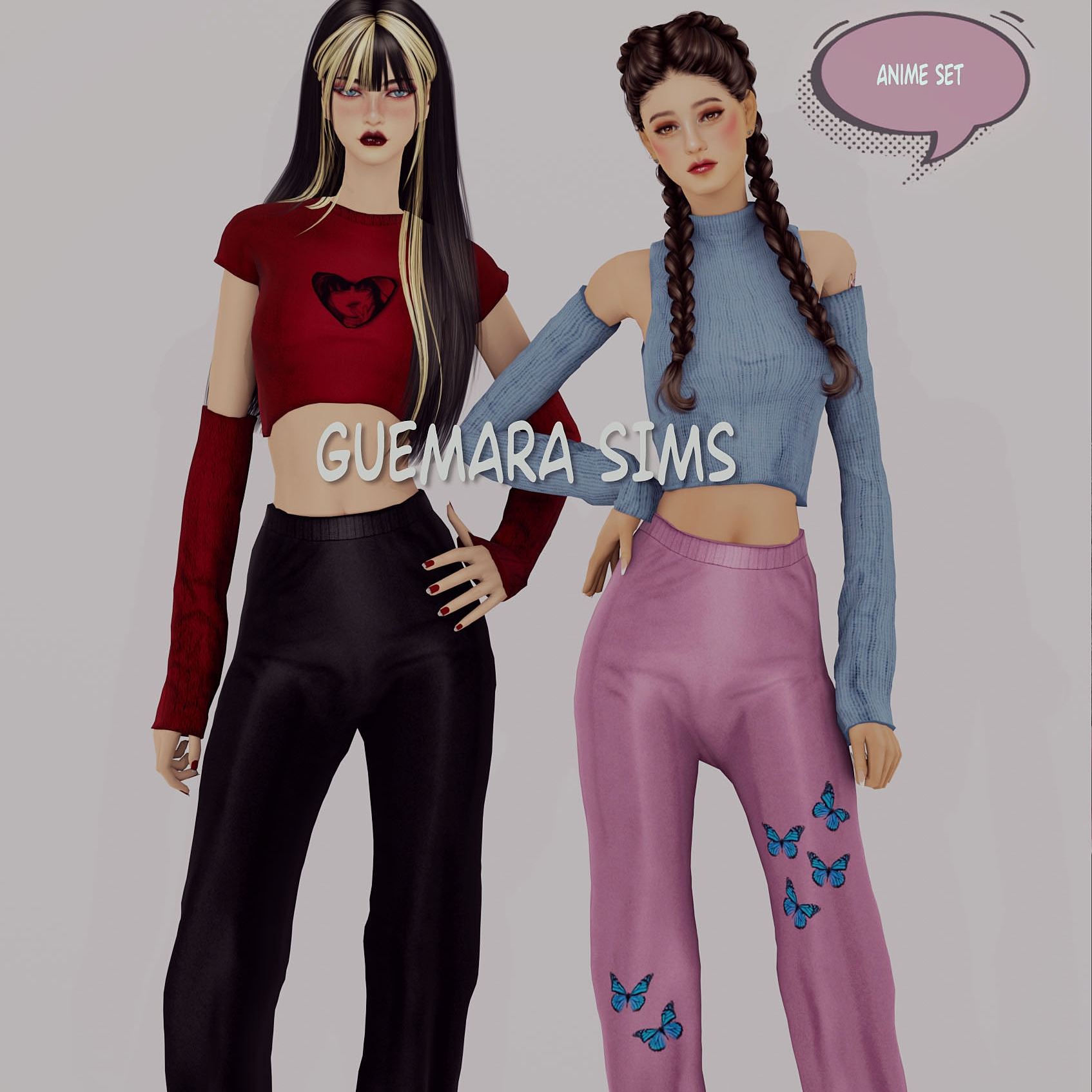 Tried a sort of exaggerated anime-esque style of making sims, thoughts? :  r/Sims4