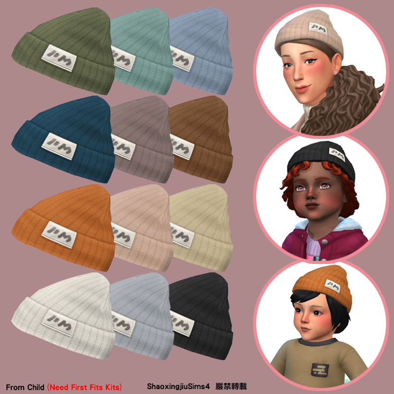 Beanie Label Hat Set - The Sims 4 Create a Sim - CurseForge