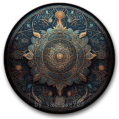 Classic Pattern Round Dance Rug #10 Samtuse963 logo