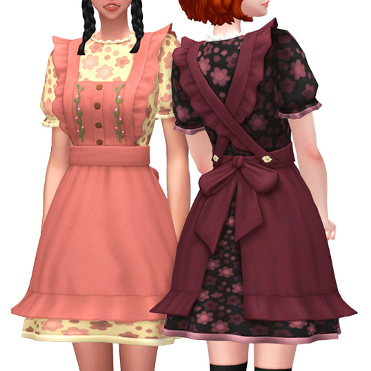 Cottagecore Maid Dress The Sims 4 Create A Sim Curseforge