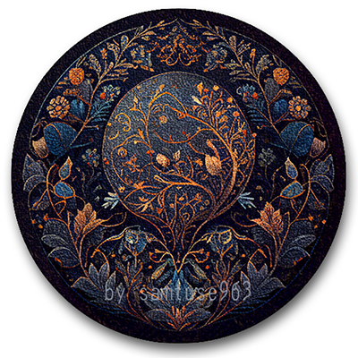 Classic Pattern Round Dance Rug #19 Samtuse963 logo