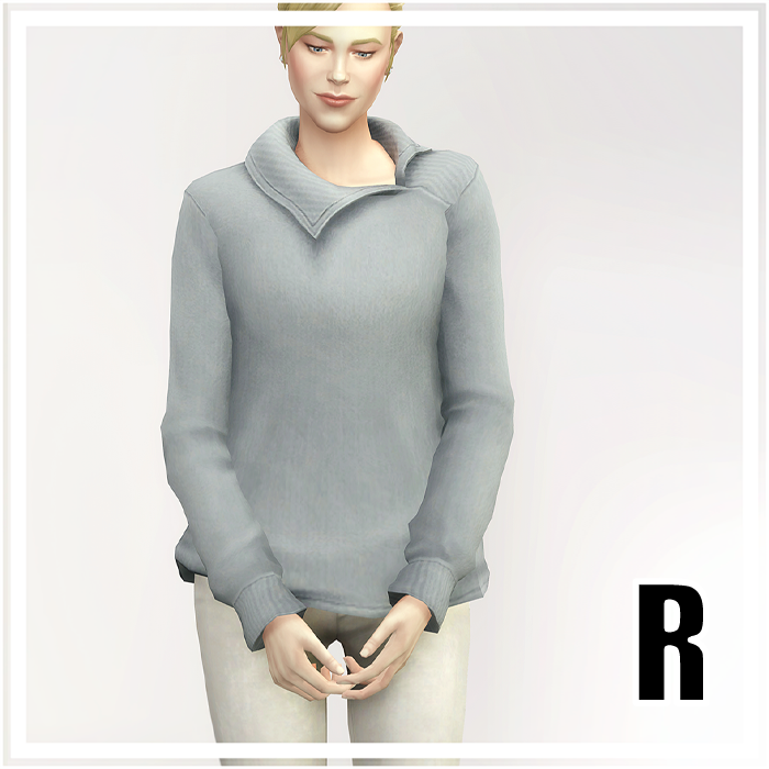 Side Neck Sweater - Female - Screenshots - The Sims 4 Create a Sim ...