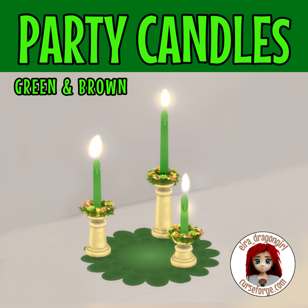 Party Candles 3 - Green & Brown - The Sims 4 Build / Buy - CurseForge