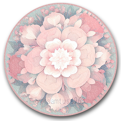 Pastel Flower Round Dance Rug #1 Samtuse963 logo