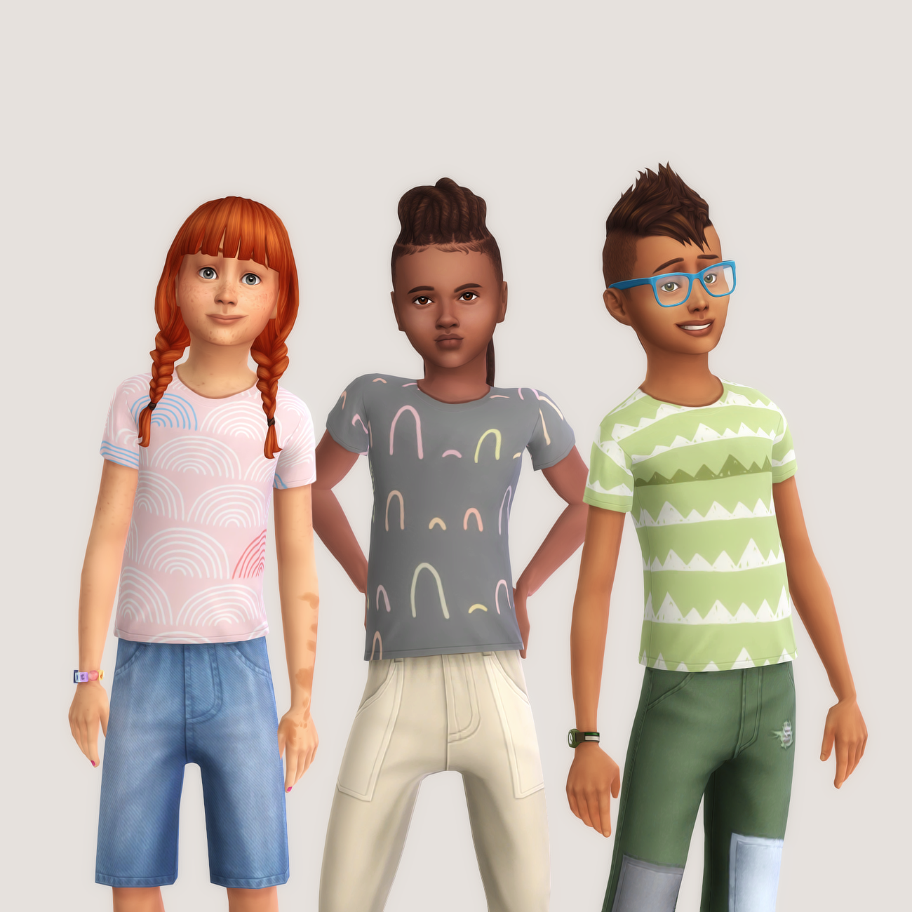Kids Pitter Patterned Tshirt - The Sims 4 Create a Sim - CurseForge