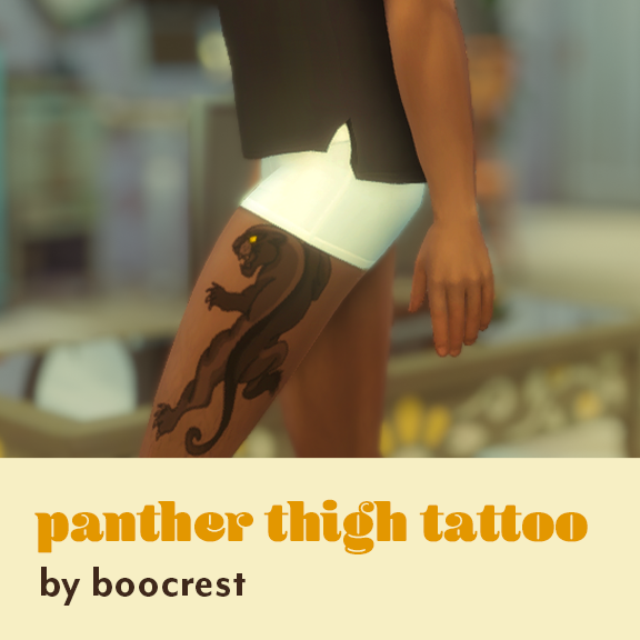 Panther Thigh Tattoo Boocrest The Sims 4 Create A Sim Curseforge