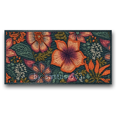 Garden Pattern Rectangle Dance Rug Small #1 Samtuse963 logo
