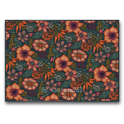 Garden Pattern Rectangle Dance Rug XLarge #1 Samtuse963 logo