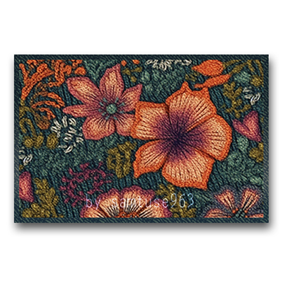 Garden Pattern Rectangle Dance Rug Large #1 Samtuse963 logo