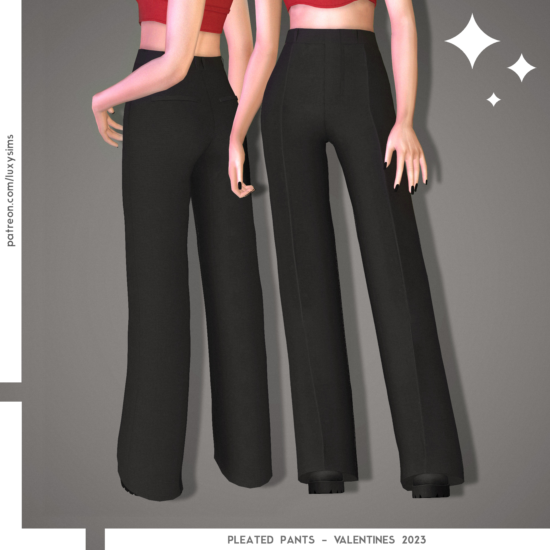 Pleated Pants - Valentines 2023 - Screenshots - The Sims 4 Create a Sim ...