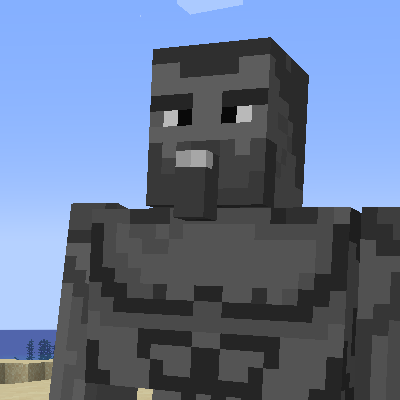 The Giga chad Golem Minecraft Mob Skin