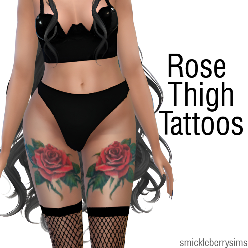 Rose Thigh Tattoos The Sims 4 Create A Sim Curseforge 1870