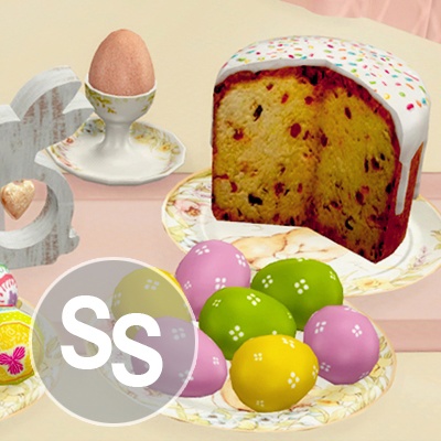Easter Cake and Eggs logo
