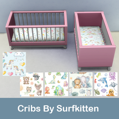 Nursery Crib in Assorted Patterns - The Sims 4 Build / Buy - CurseForge